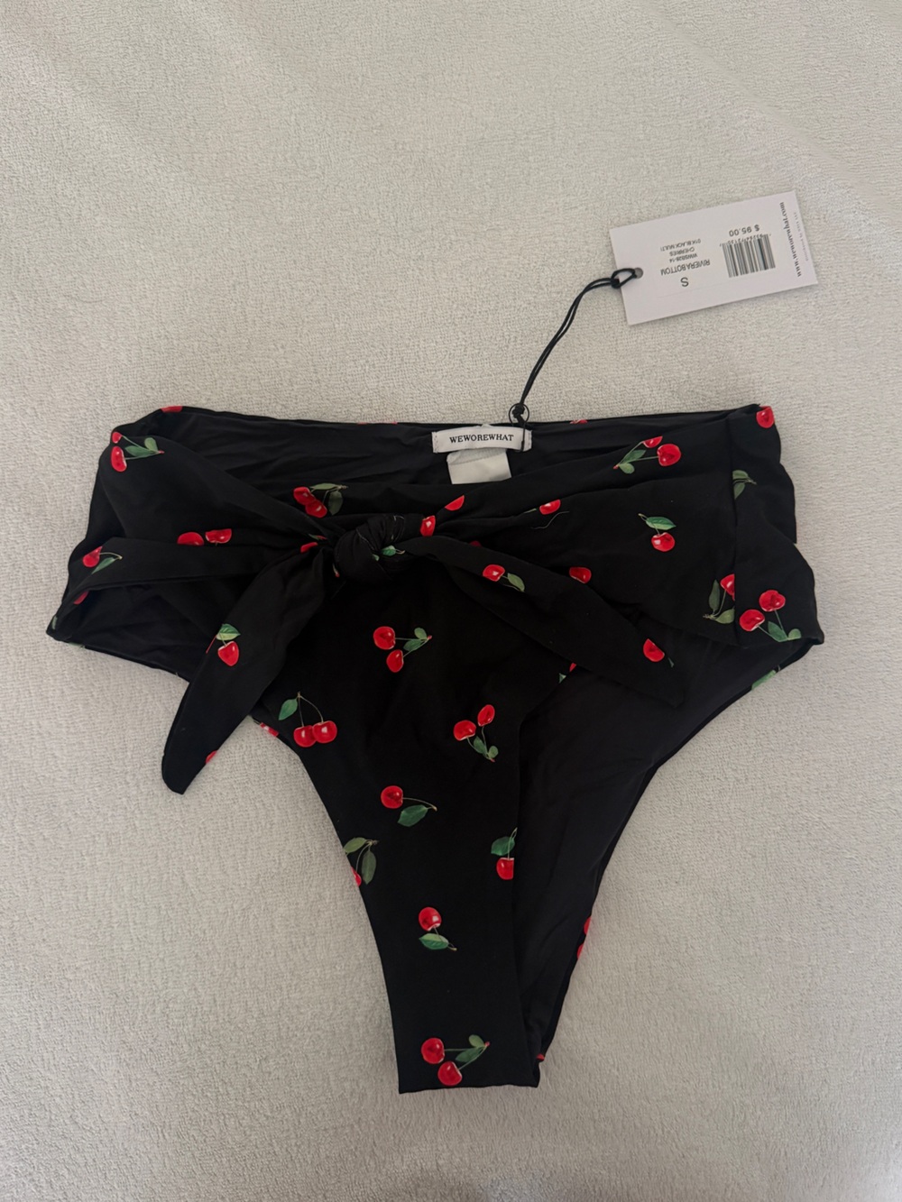 NWT- Weworewhat Cherry Riviera Bikini Bottoms- S